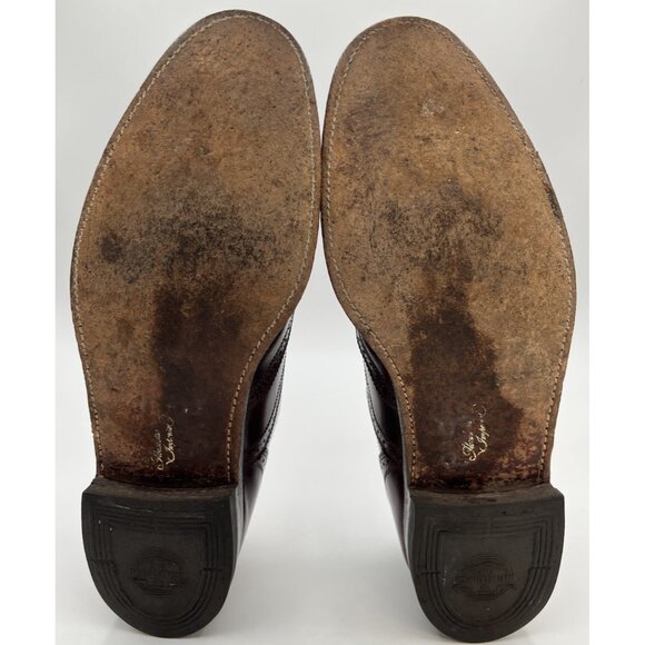 Vintage Florsheim Imperial Men’s 11C Wingtip Oxford Burgundy Leather Dress Shoes - Picture 12 of 12